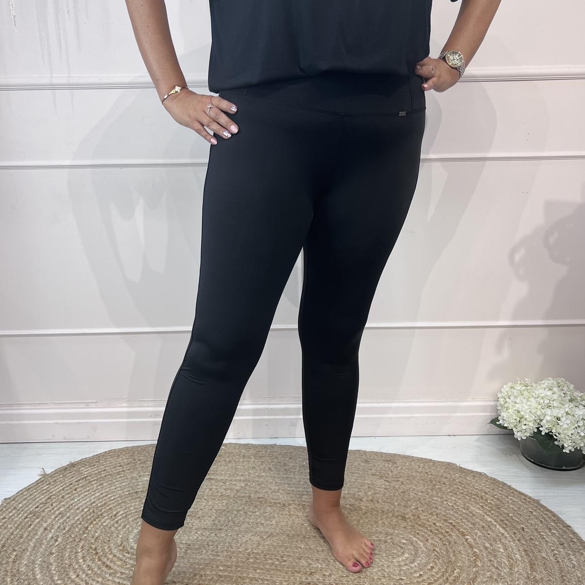 JJ Slinky feel black high waist leggings. Sizes 8 24