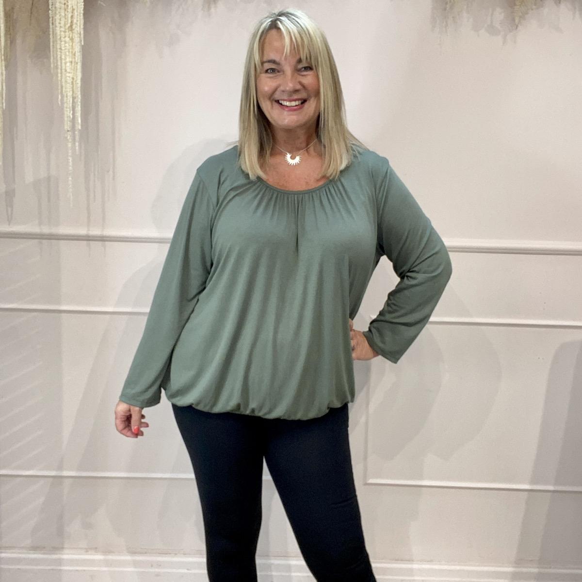 Plus size bubble hem tops on sale