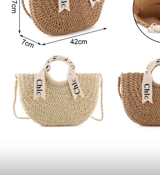 Chloe: Cream rattan basket bag