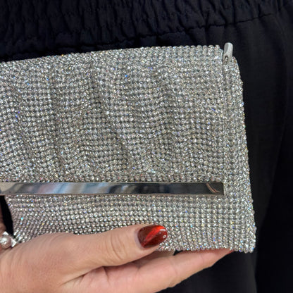 Sienna: Small Czech crystal clutch bag with chain