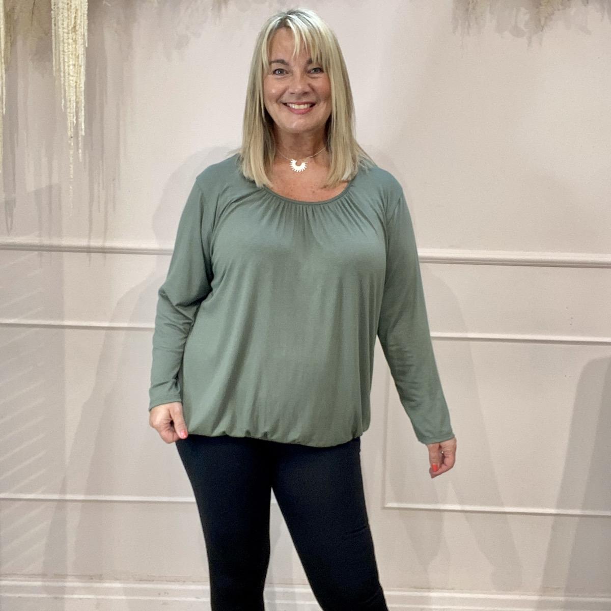 Plus size orders bubble hem blouse