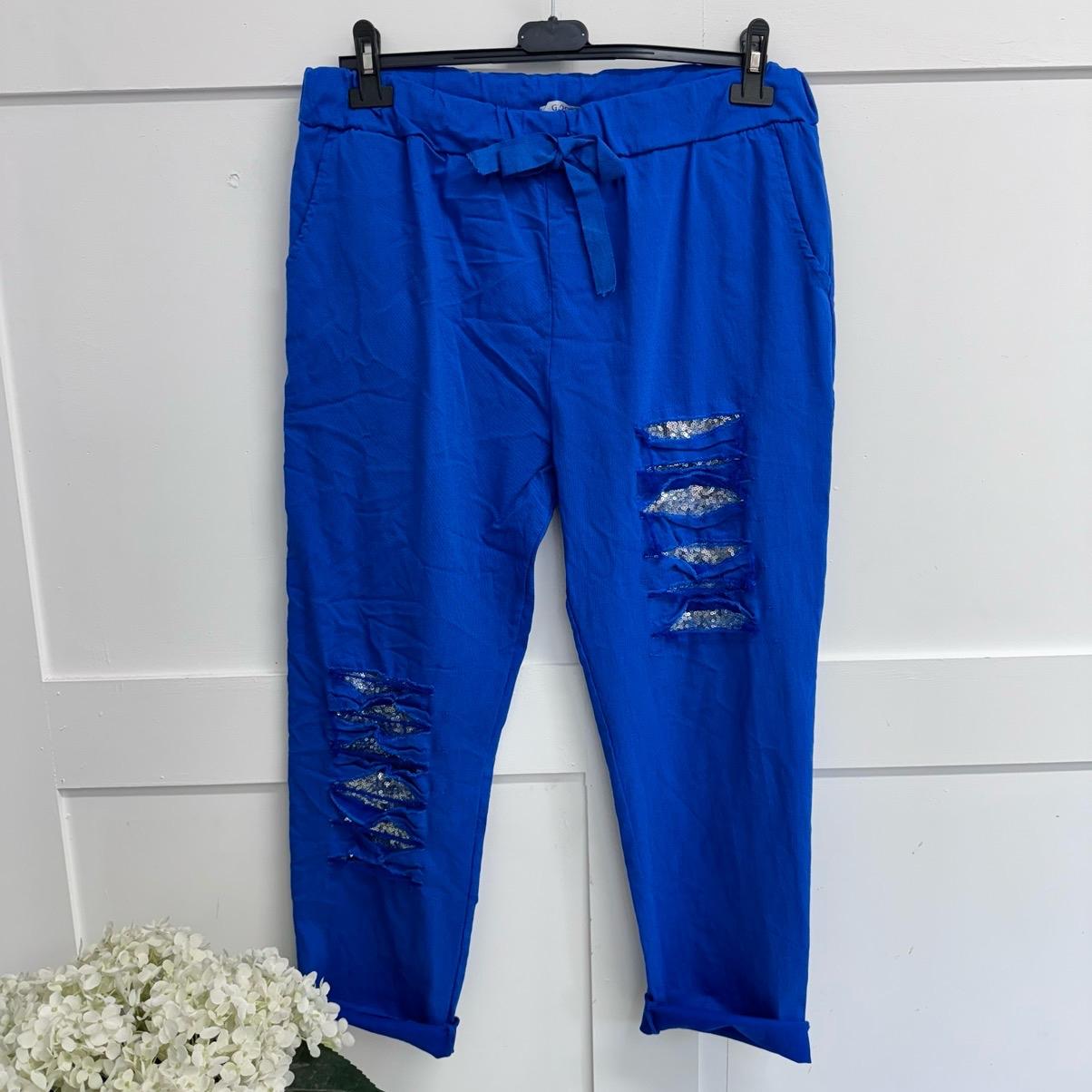 Rayna: Plus size sequin stretchy magic pants. One Size 16-20