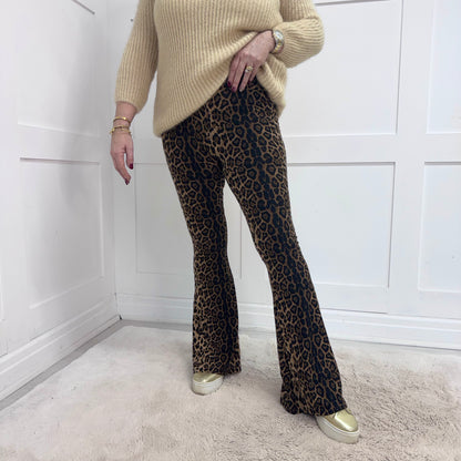 Bekah: Leopard print bell bottom flares. 2 sizes