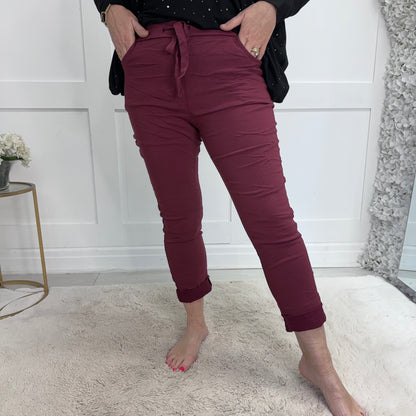 Marnie: Stretchy magic trousers with rear pockets. 3 Sizes 10-22